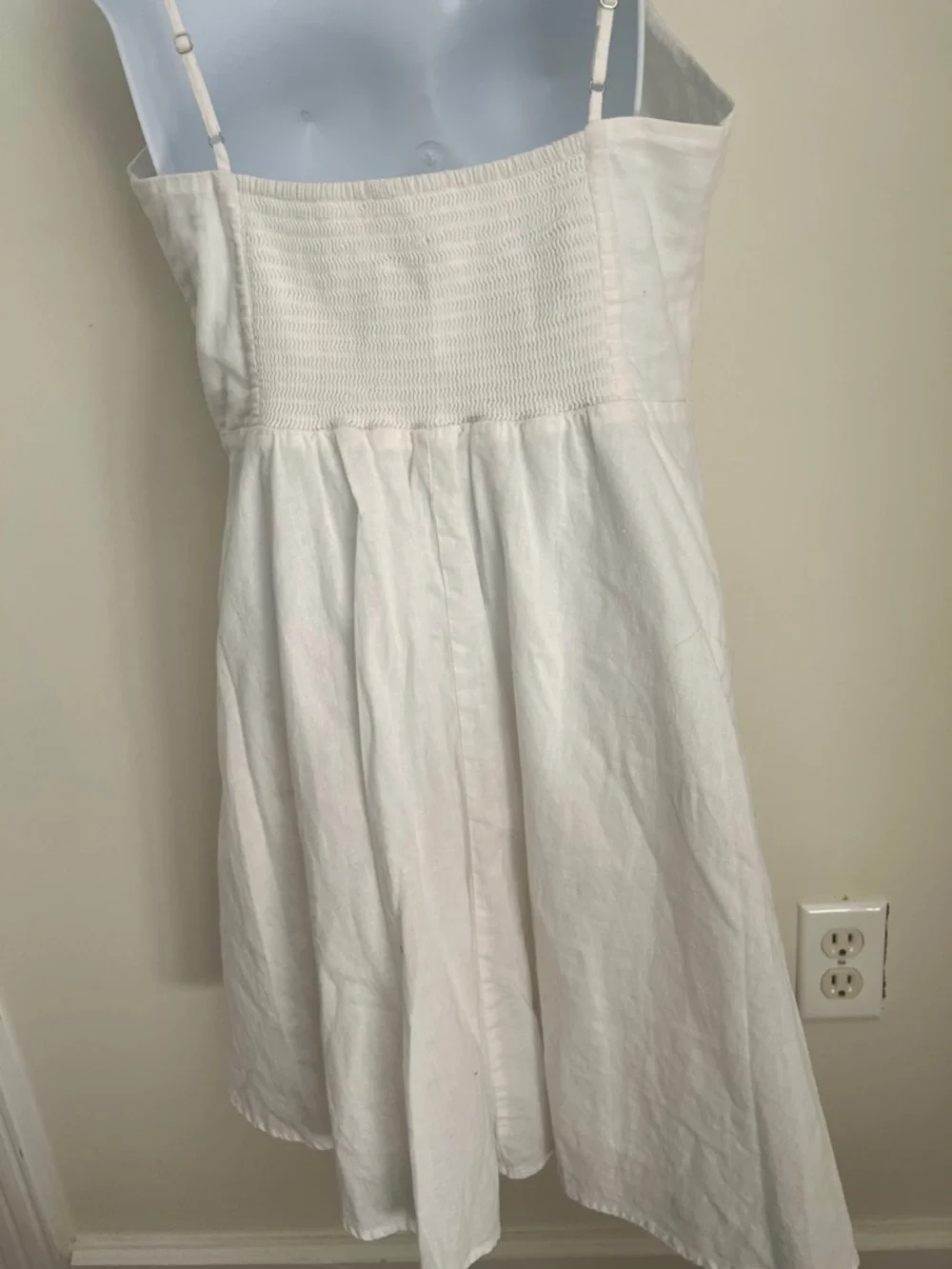 Women's White Spaghetti Strap Sundress - Picture 2 of 3